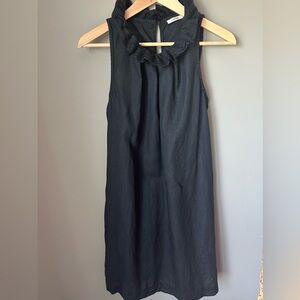 Tyler Böe 100% linen, black shift dress